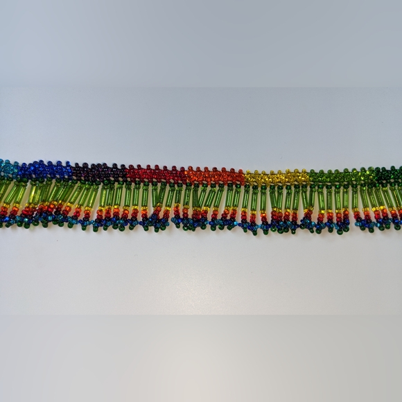 NWOT RAINBOW BEADED ADJUSTABLE LENGTH ANKLET - Picture 4 of 8